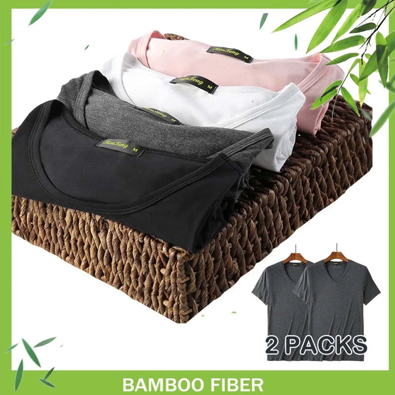 Camiseta de Fibra de Bambu kit com 2 camisetas